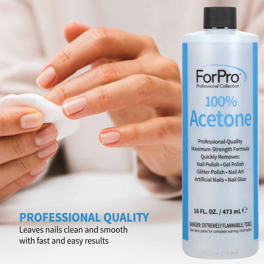 Hand holding ForPro 16 fl oz bottle for scale to show size and professional supply advantage