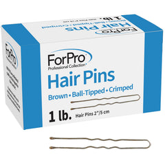 ForPro brown hair pins front-packaging showing quantity and size for convenience
