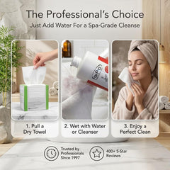 ForPro contents flat lay displaying 50-count box and single-use hygienic advantage
