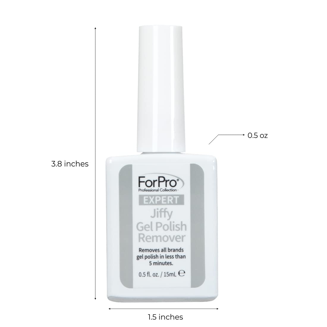 ForPro gel remover being poured demonstrating controlled application benefit