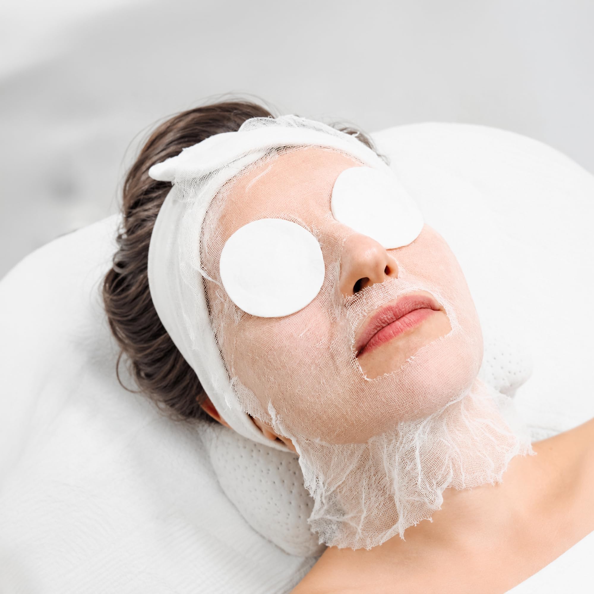 ForPro precut gauze mask close-up of open cotton weave displaying breathability and absorption