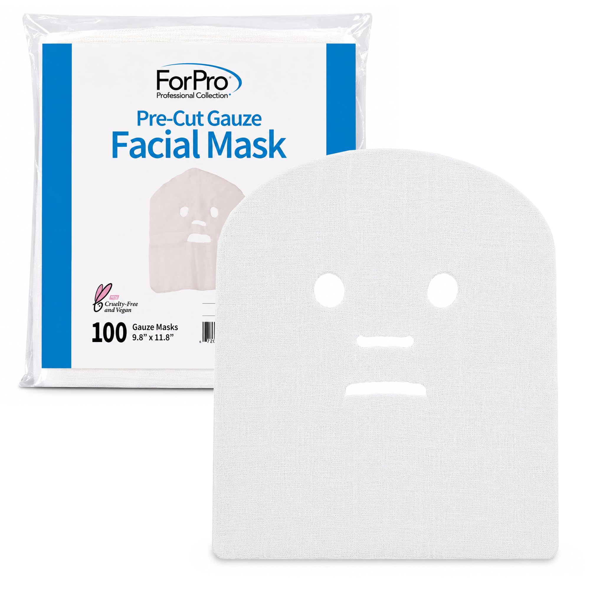 ForPro precut gauze mask front packaging showing brand and count, quick grab supply benefit