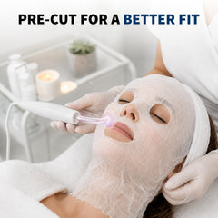 ForPro precut gauze mask side profile fit showing how mask contours a face for device work