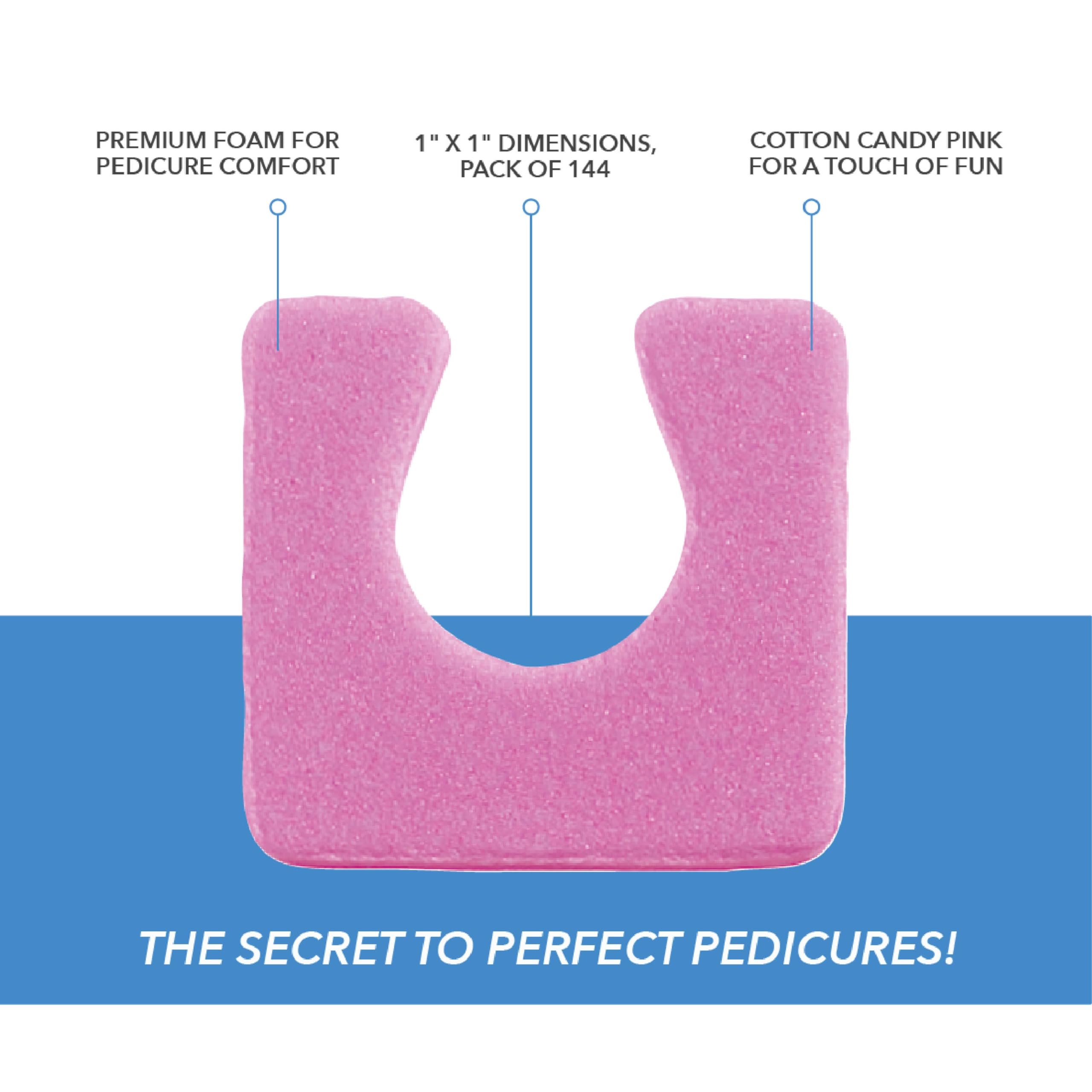 ForPro separator between toes during pedicure demonstrating smudge prevention