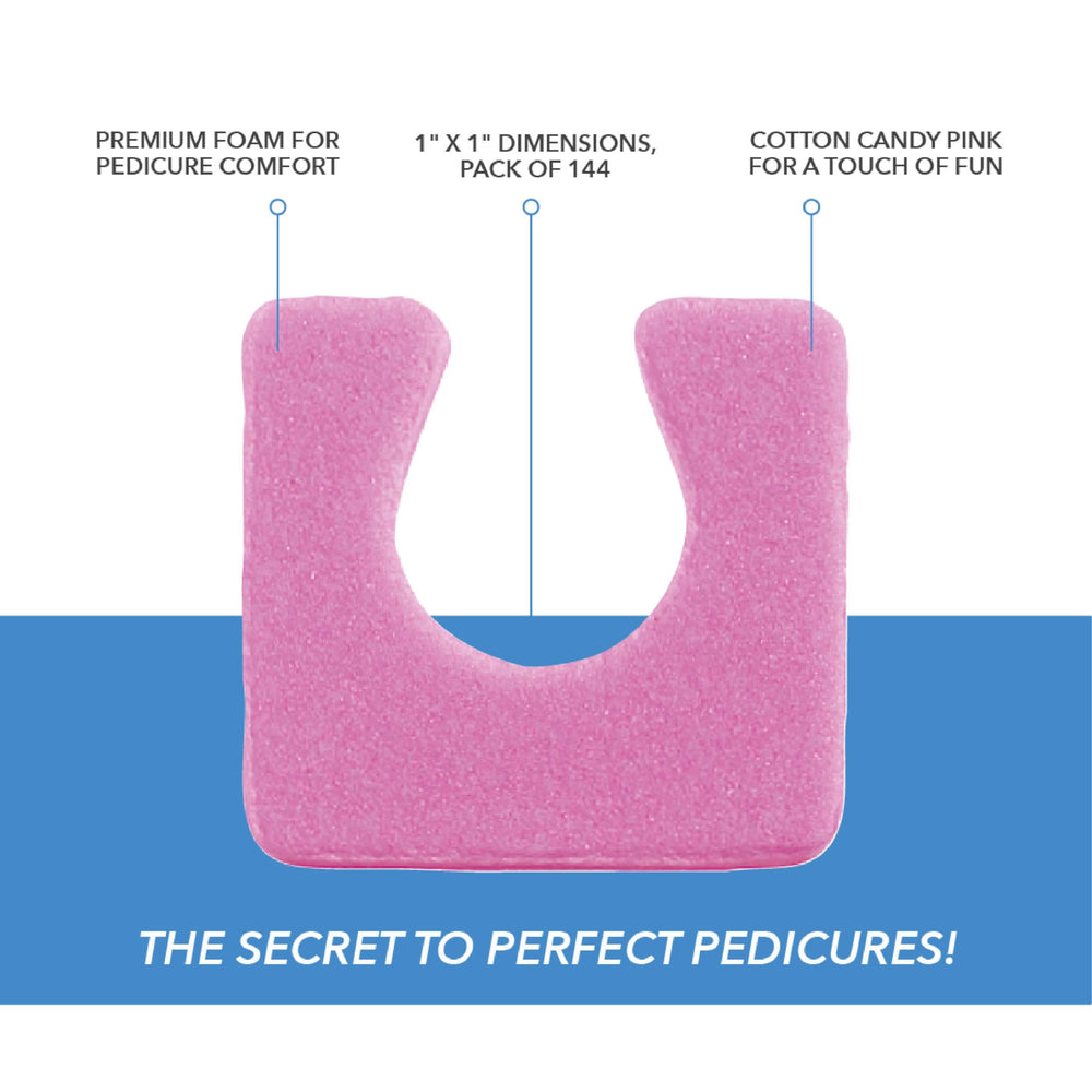 ForPro separator between toes during pedicure demonstrating smudge prevention