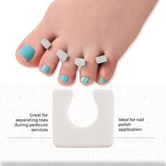 ForPro separators in use on a client's foot for tidy polish