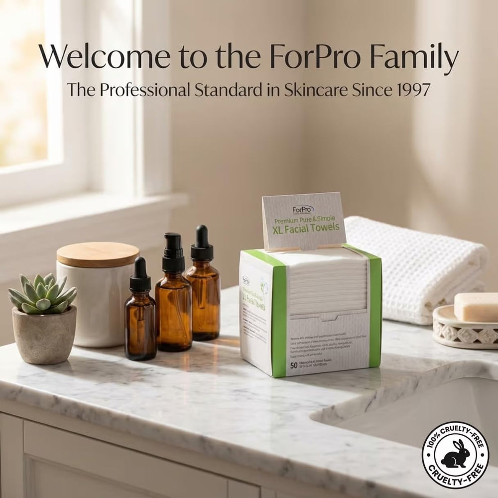 ForPro towels on spa counter conveying professional, hygienic treatment benefits