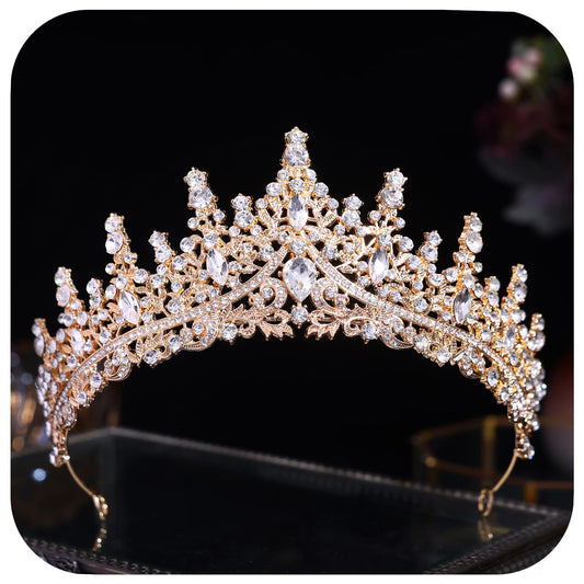 FORSEVEN tiara front view showing full crown and elegant silhouette