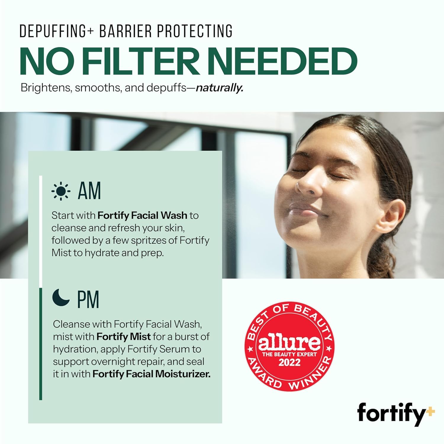 Fortify Skincare inside travel bag demonstrating compact travel-friendly hydration