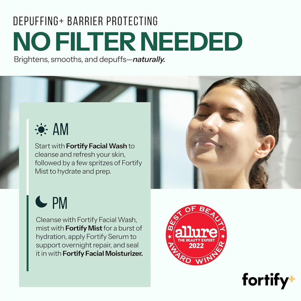 Fortify Skincare inside travel bag demonstrating compact travel-friendly hydration