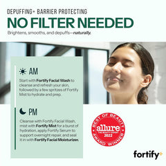 Fortify Skincare inside travel bag demonstrating compact travel-friendly hydration