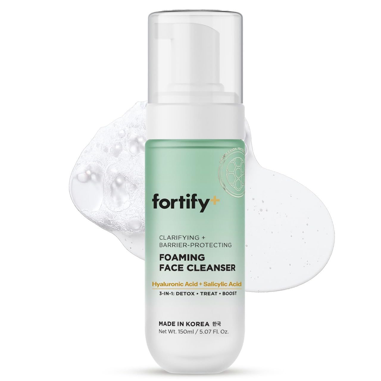 Fortify Skincare front packaging showing product and volume, clear branding benefit
