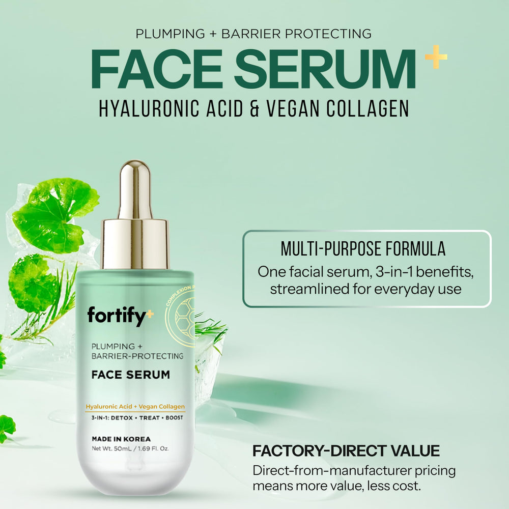 Fortify Skincare dropper dispensing serum for precise, mess-free application
