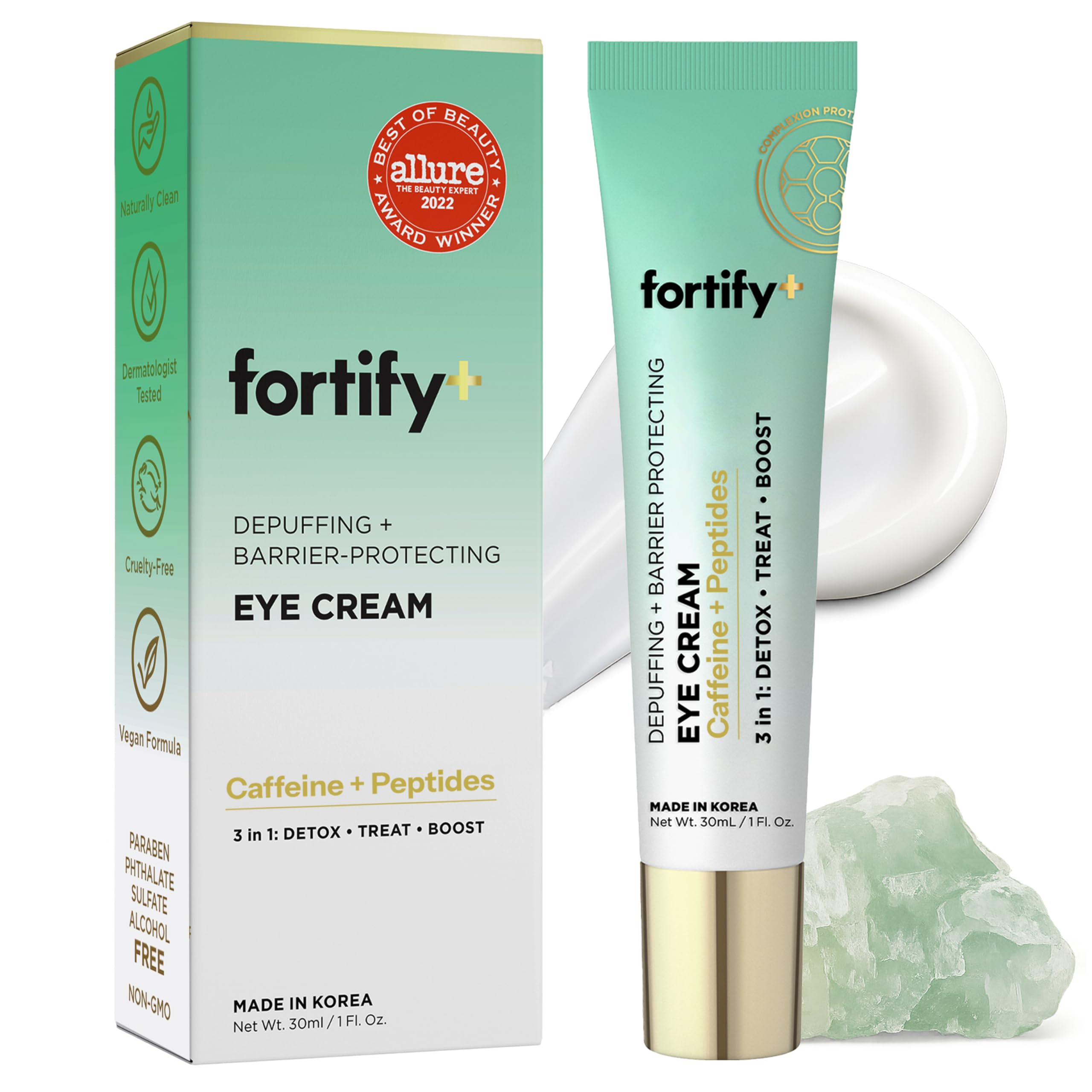 Fortify Skincare front jar showing clean design and compact size benefit