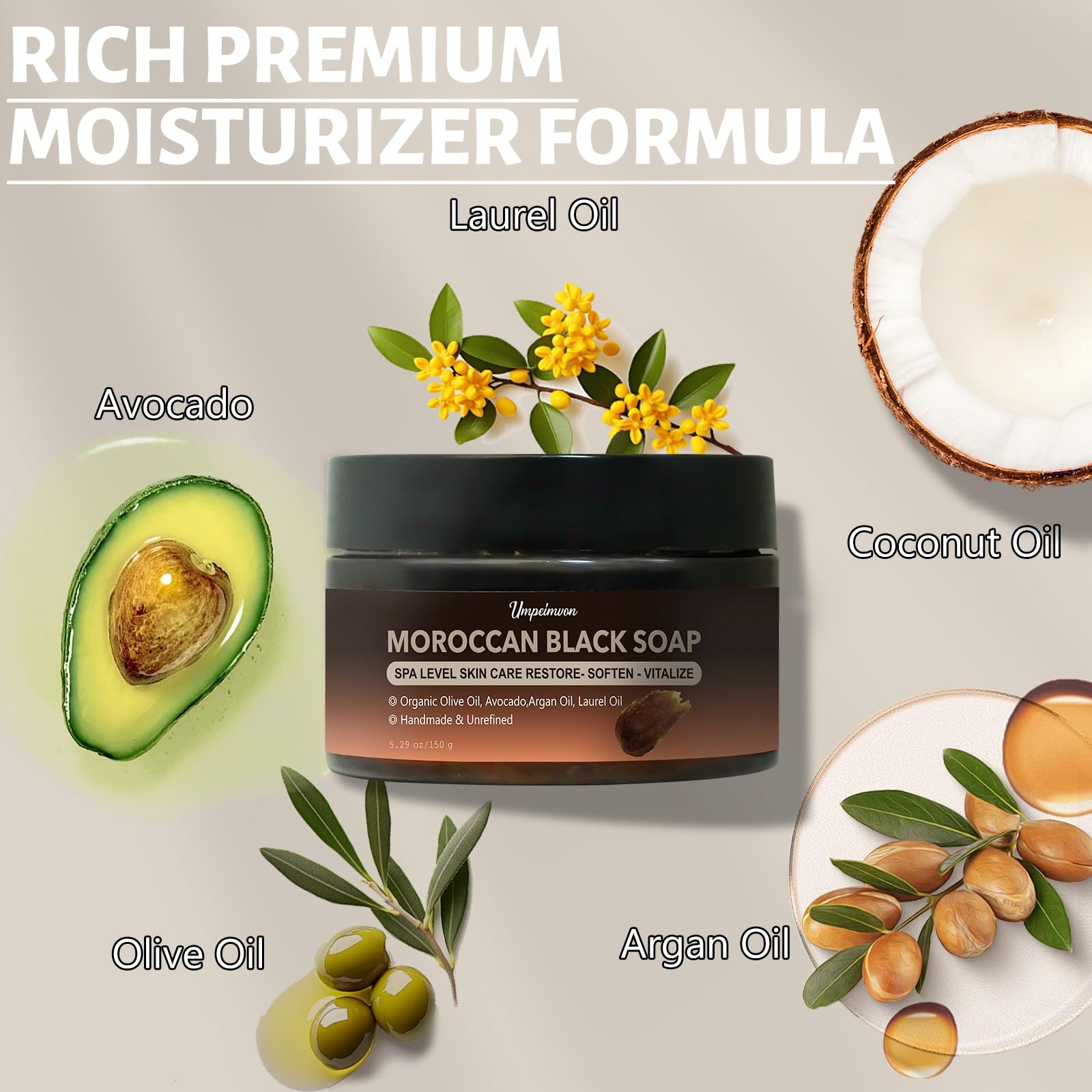 forvirness black soap spread on skin with kessa mitt showing exfoliation prep