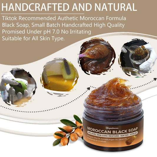 forvirness close-up of paste-like black soap texture showing moisturizing richness