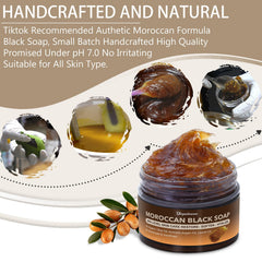 forvirness close-up of paste-like black soap texture showing moisturizing richness