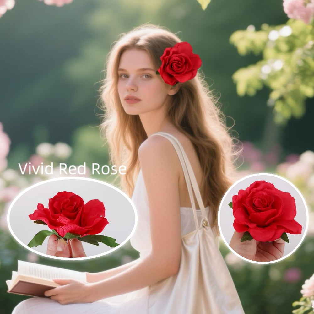 Fosrisix close-up of fabric petals and leaf texture benefit: realistic look and lasting color