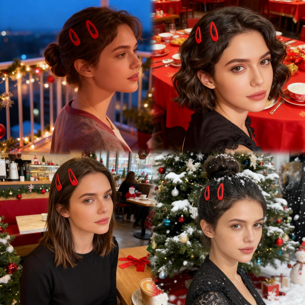 Fosrisix clips in a holiday cosplay hairstyle showing bold color coordination benefit