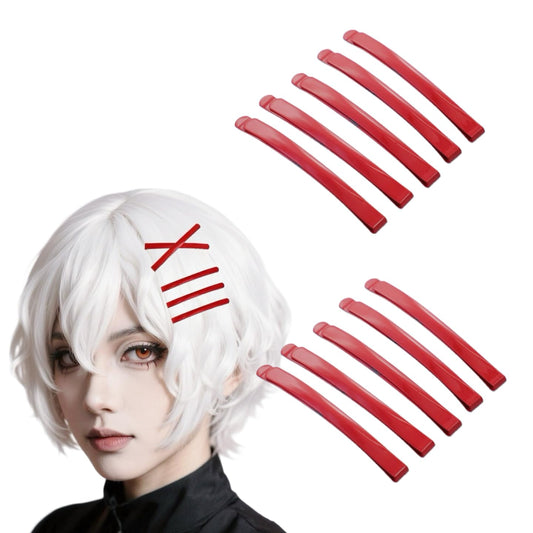 Fosrisix front packaging showing ten red bobby pins, great for cosplay