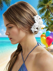 Fosrisix used in bridal hair setting showing romantic floral accent