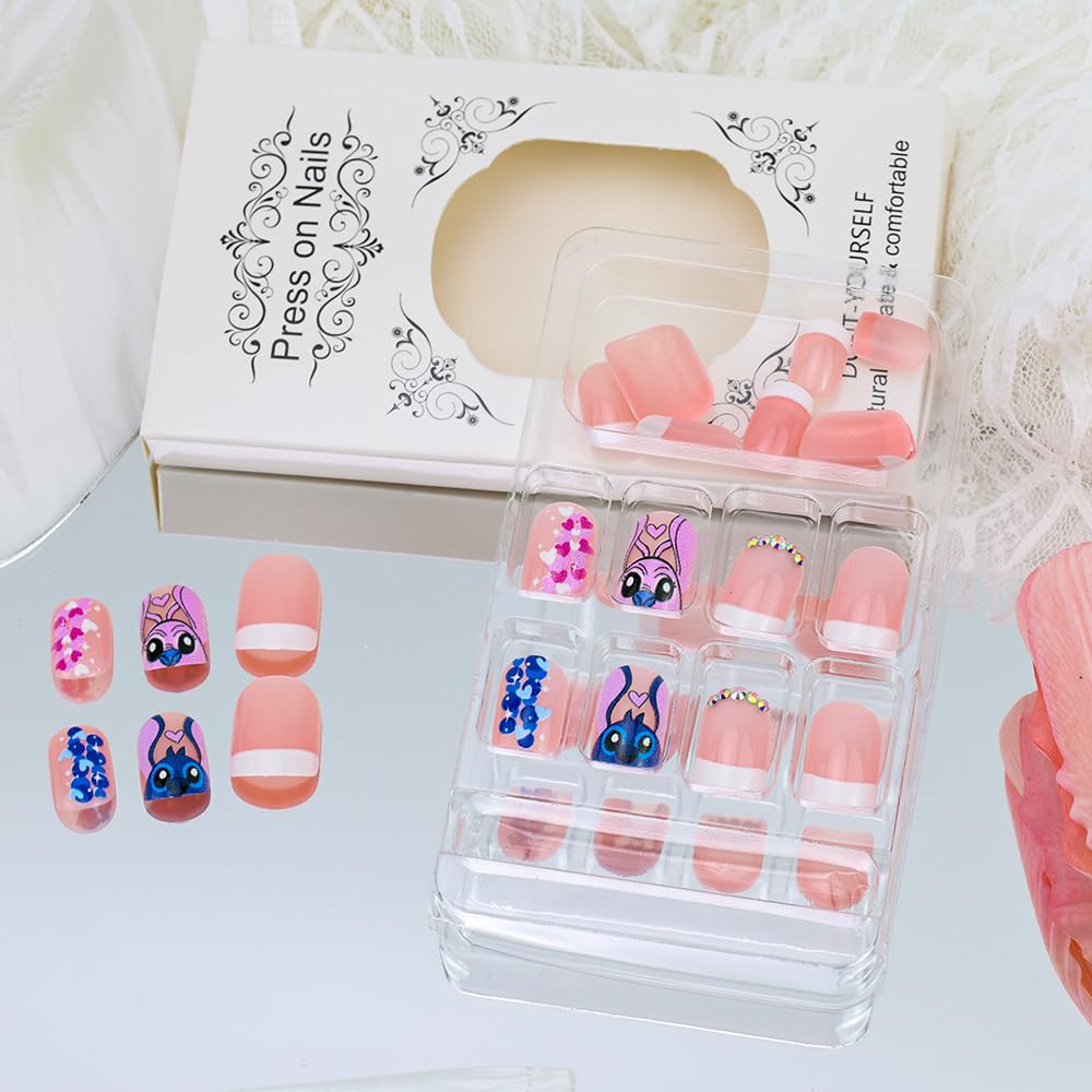 Foweso nails applied on hand during DIY step, demonstrating easy at-home adhesion and neat fit