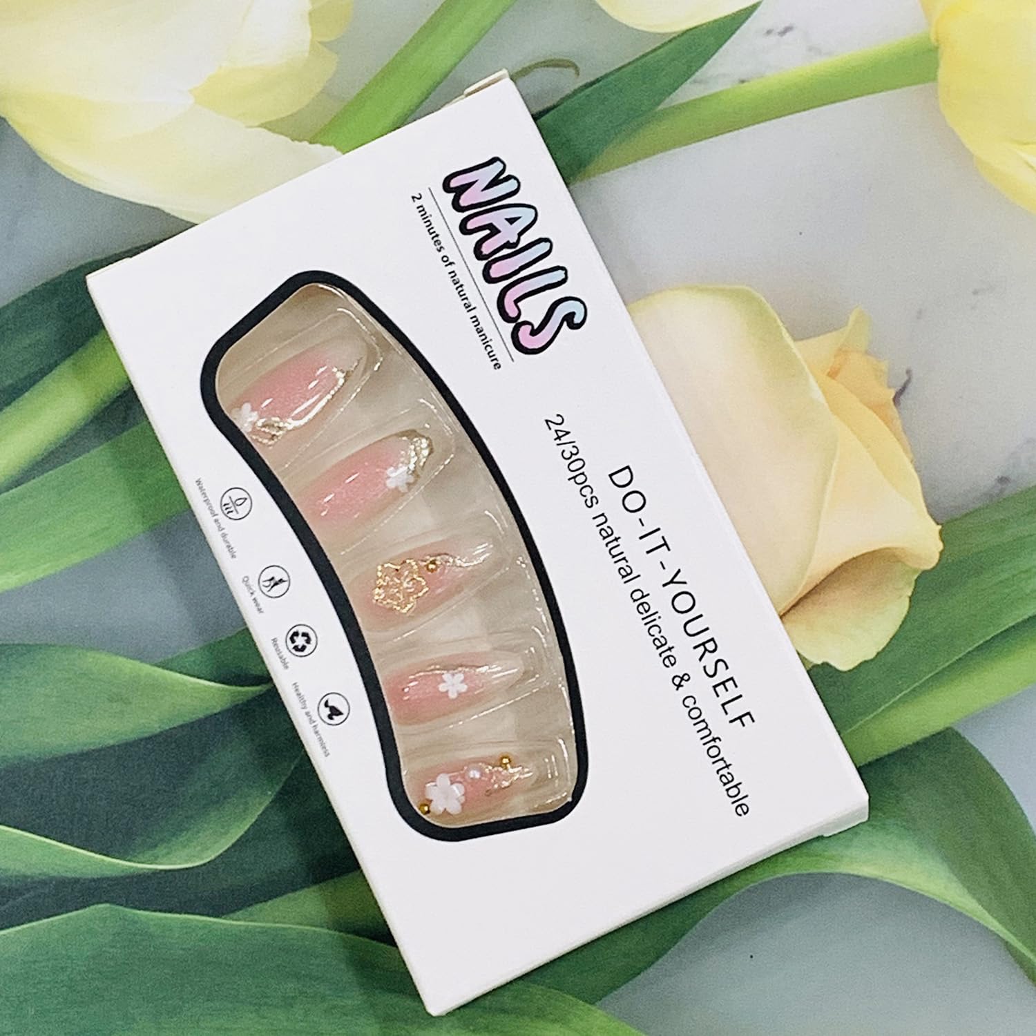 FOXIIU lifestyle image of wearer showing elegant almond nails benefit