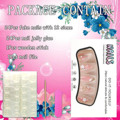 FOXIIU glossy almond nail surface detail showing salon-like shine
