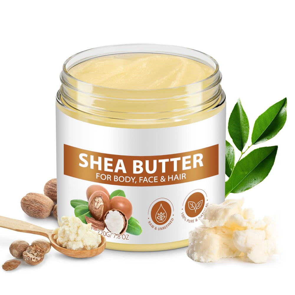 FOXIRON shea butter jar front view showing natural product benefits
