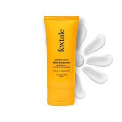 FoxTale front packaging showing SPF 50 and glow benefits