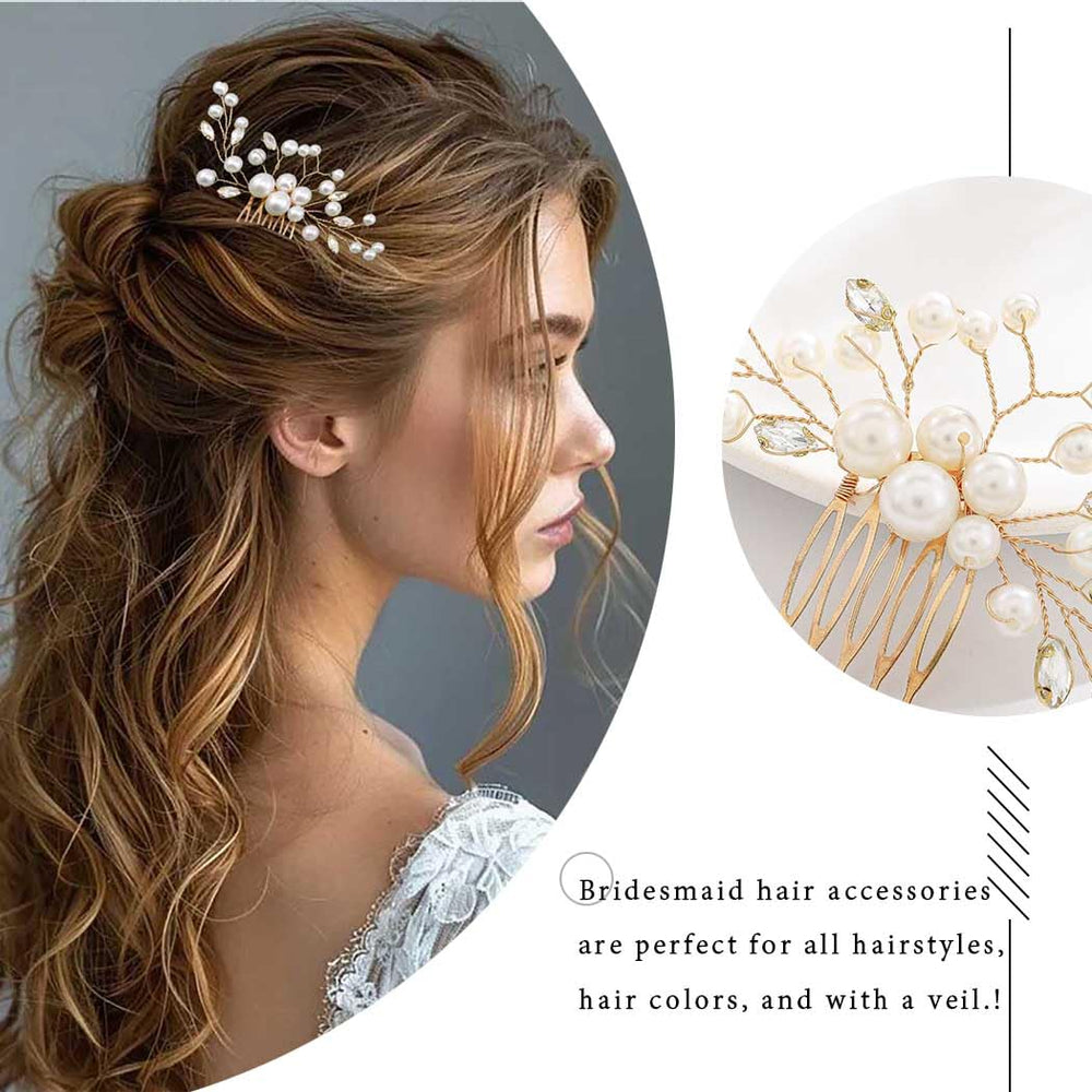 Foyte comb placed in bridal updo demonstrating secure, polished finish
