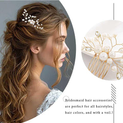 Foyte comb placed in bridal updo demonstrating secure, polished finish