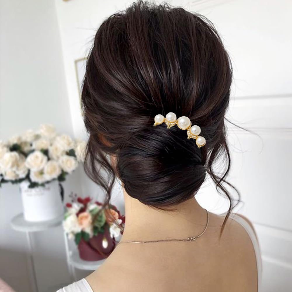 FQYN low bun secured by two pins showing strong grip and refined vintage detail