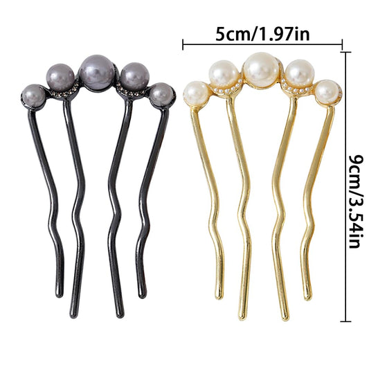 FQYN close-up of faux pearl and metal finish highlighting secure inlay and polished look