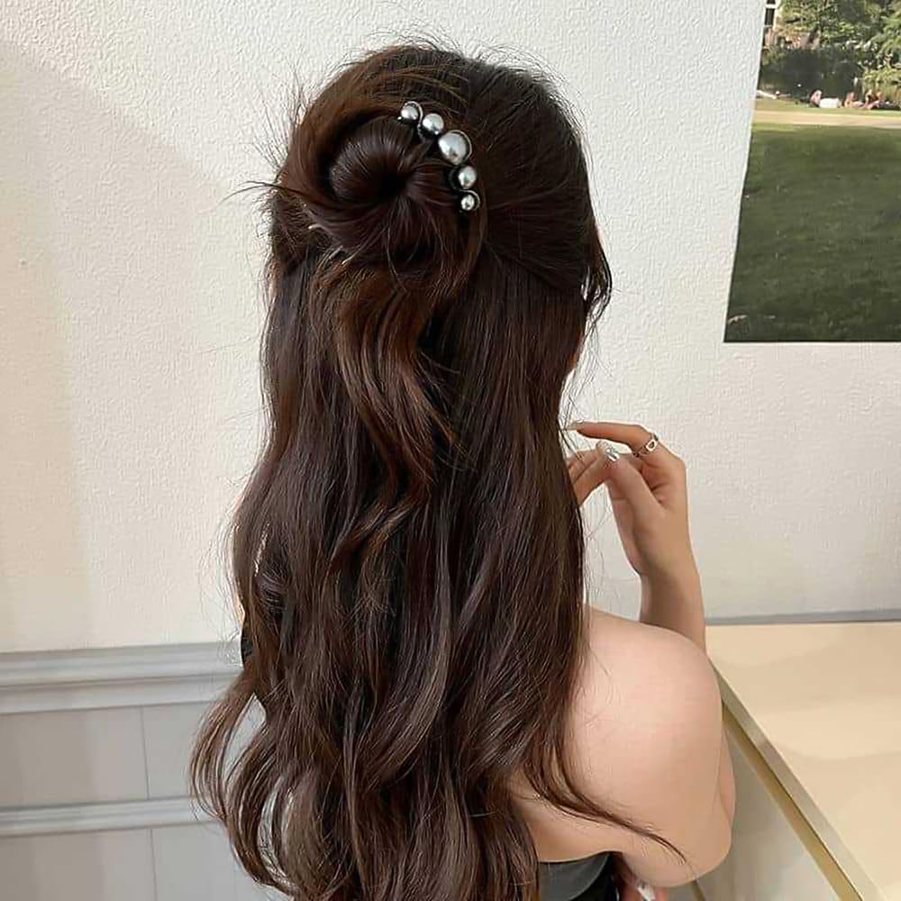 FQYN side profile of U-shaped hair fork illustrating comfortable shape and reliable hold