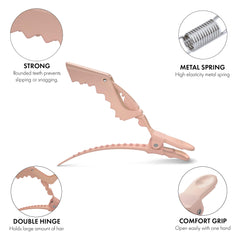 FRAMAR clip holding hair section during styling showing firm reliable grip