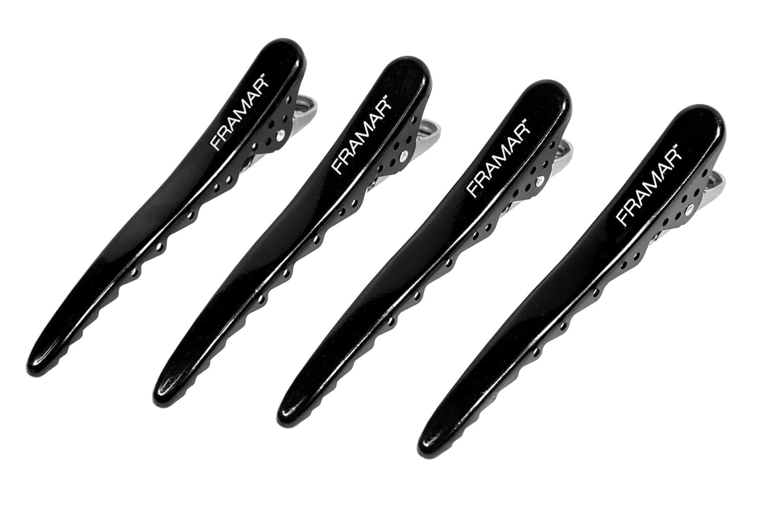 FRAMAR clips holding foil in salon illustrating steady color application
