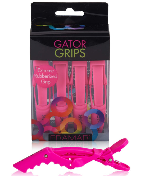 FRAMAR front view of four pink gator grips showing professional kit benefit