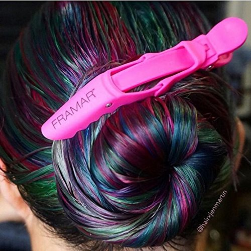FRAMAR clip securing fine hair without damage for gentle hold benefit