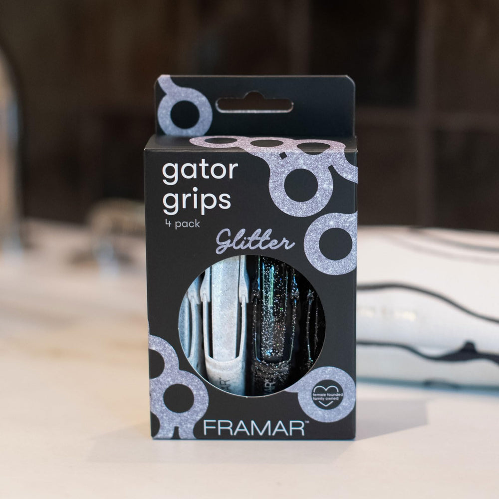 FRAMAR clips on a salon station adding sparkle and reliable sectioning during service