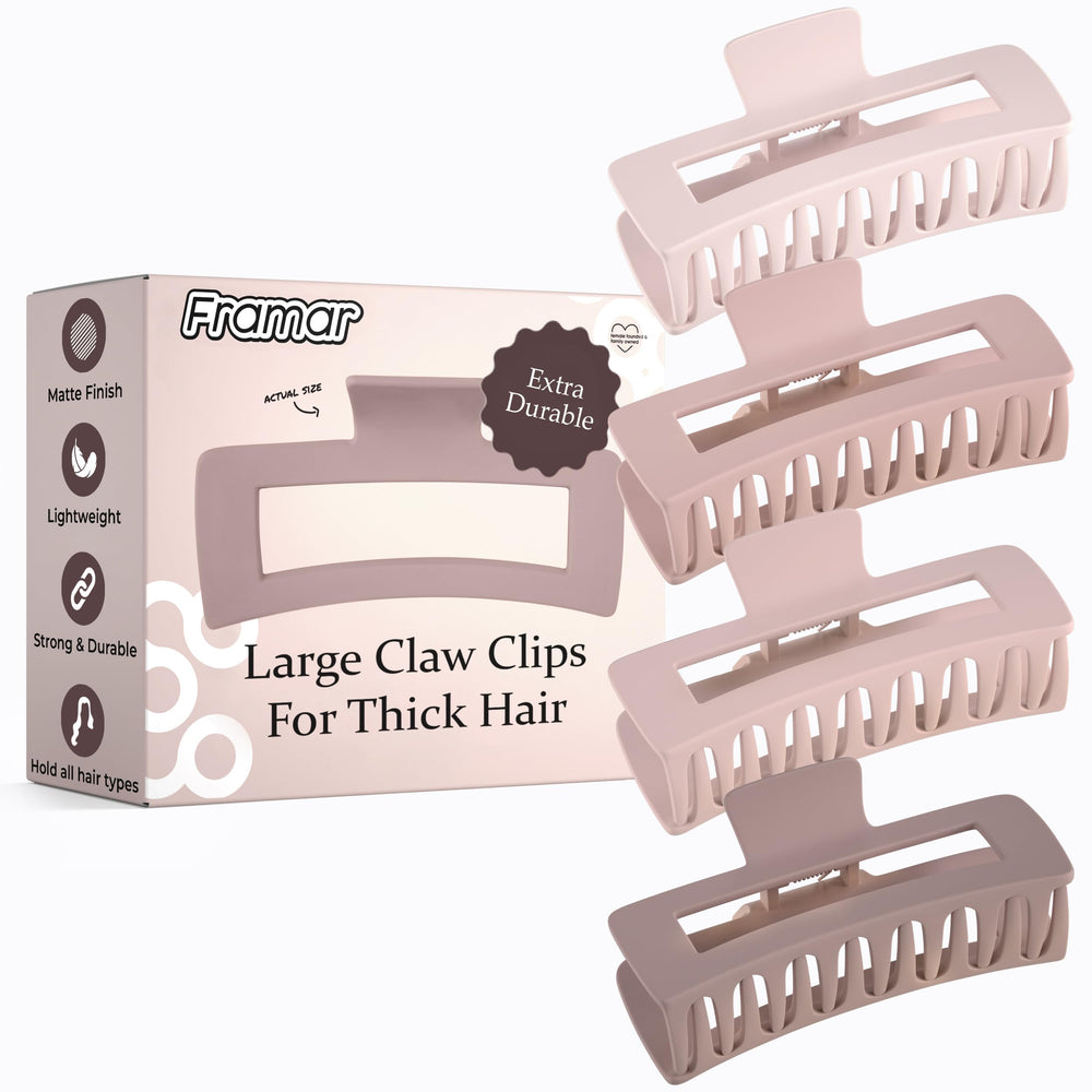 FRAMAR large claw clip front view showing secure grip benefit