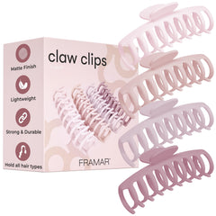 FRAMAR front view of large claw clip showing shape and hold benefit