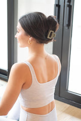 FRAMAR four clips laid flat showing earthy green tones for outfit matching