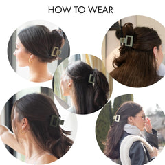 FRAMAR clip next to a ruler showing medium size for thin and thick hair