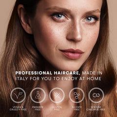 Framesi in-salon routine scene illustrating color protection and smoothness