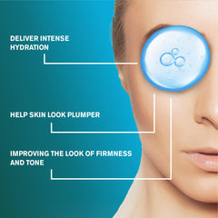 Fran Wilson eye pads in a spa-like setting, conveying calming refreshment