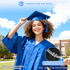 Franimo headband protecting hairstyle during ceremony showing volume preservation