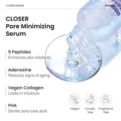 FRANKLY Closer Serum label and ingredients list highlighting transparency