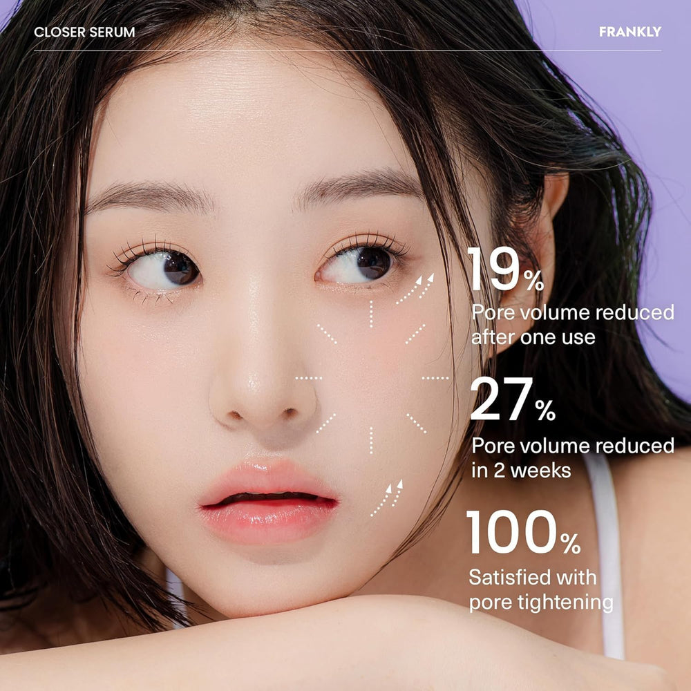 FRANKLY Closer Serum two sizes side by side showing volume choices and value