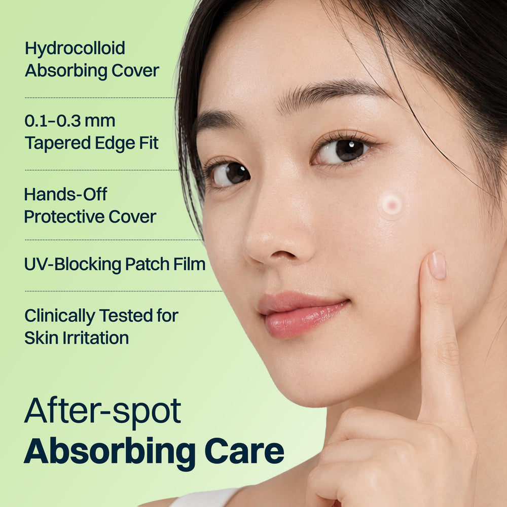 FRANZ active patch applied to cheek demonstrating protective coverage and invisibility